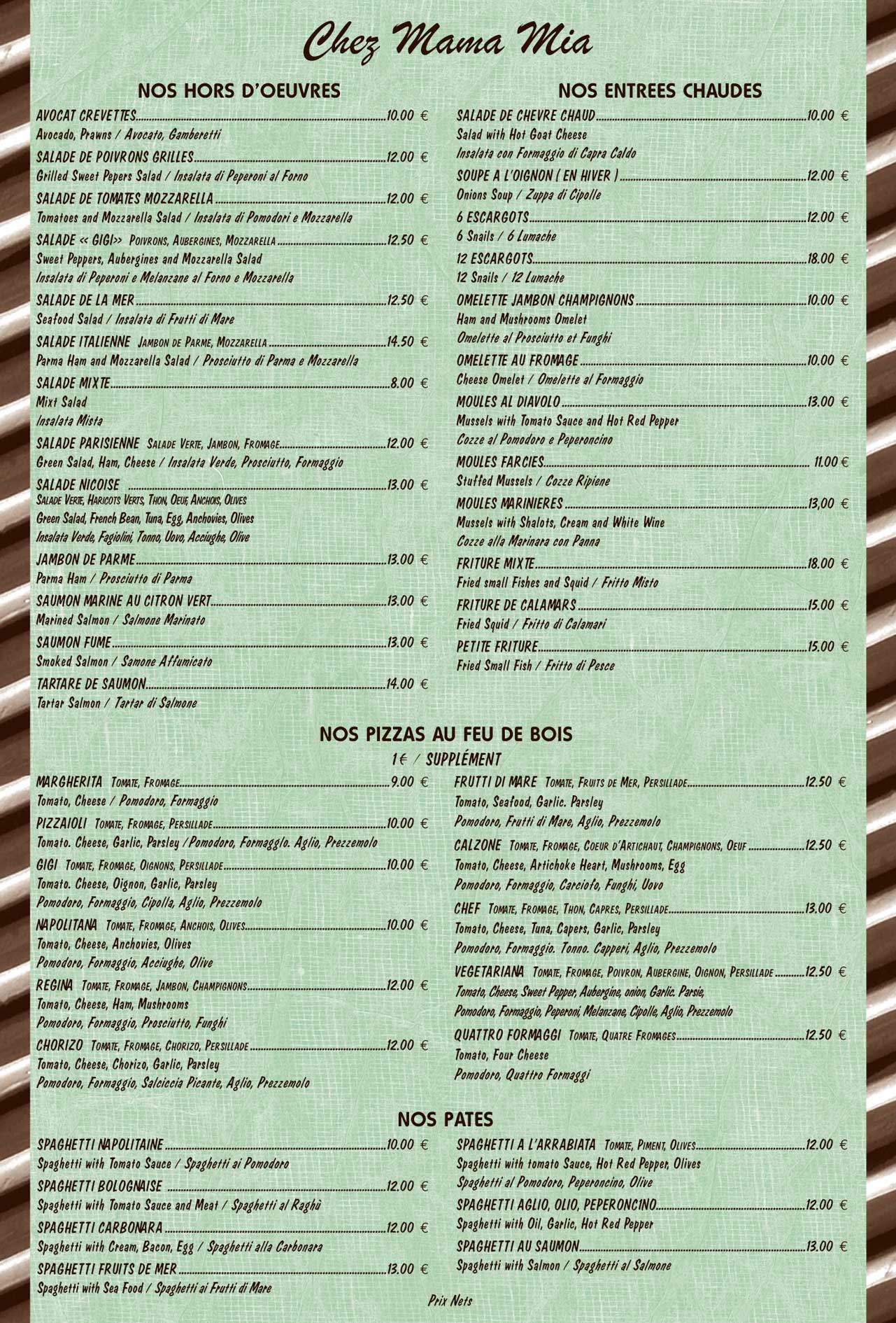 menu vertical