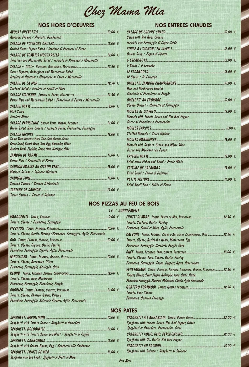 menu vertical