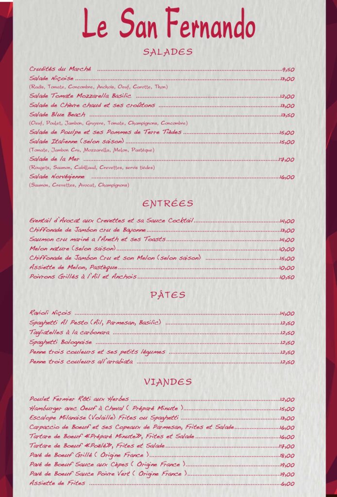 menu vertical